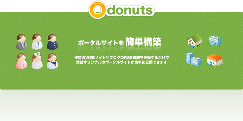 オリジナルのポータルサイトが簡単に作れるWebサービス「Donuts」（ドーナツ）